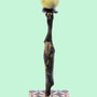 Figuur met bal (Geom. patroon Goossen Karssenberg) 23x35x100cm (Uit de collectie gehaald)
