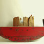 Rode boot 105x45x7cm