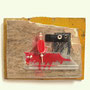 Het rode paardje 30x23cm