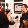 Raffael, one of my co-artists, being interviewed