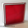 MATTY RED Vitrablok Solaris Farbige Farbe Glasbausteine Glassteine Glasbaustein Glasstein Bauglas Prismenglas Luxfer Glass Blocks Mattes Rot Glasbaustein-Wände farbig Strong Shades colors Österreich Schweiz Belgien Luxemburg Liechtenstein Wien 