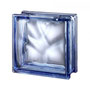 Craftblock BLUE 1919/8 WAVE  Glass Blocks Glasbaustein  Present gift (19x19x8)  Craft Box Geschenk Wedding Hochzeit Geburtstag Ostern eastern