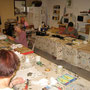 atelier de mosaïque à St Vincent Lespinasse, stage adhérents juillet 2012