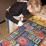 table en mosaïque, interprétation d'une fresque vu en magazine, de Christine