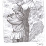 Some drawing of a child klinging to her mothers hand while taking a walk. I really enjoyed doing this. It was a nice atmsphere...