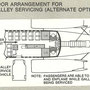 Alternative Auslegung der hinteren Bordküche, wie von Swissair und Austrian einst verwendet/Courtesy: McDonnell Douglas