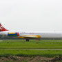 Die MD-87 OY-JRU in Rotterdam/Courtesy: David van Maaren