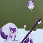sylvia berndorfer, "something's wrong with kitty", 2020, 100 x 80 cm, öl auf leinwand – erlas galerie