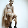 bruno walpoth, "pinocchio", edition of 3, 2023, 100 x 39 x 49 cm, walnut – erlas galerie