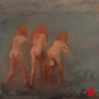 roger schindler, "badende", 2018, 32 x 40 cm, öl auf leinwand – erlas galerie