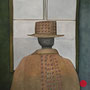 michou hutter, "figur vor fenster", 2009, 85 x 68 cm, oil on canvas – erlas galerie