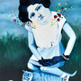 sylvia berndorfer, "about cats and mice", 2021, 130 x 100 cm, oil on canvas – erlas galerie