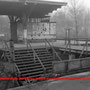 Bahnsteig Bahnhof Dinslaken nach dem Krieg.