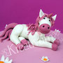 Rosa Einhorn Fondanttorte - Einhorn