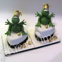 Herz Frosch Fondanttorte 