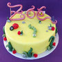 Baby Kinder Fondanttorte mit Namen - Zoé