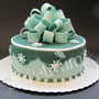 Geschenk Fondanttorte - Mint