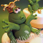 Frosch Fondanttorte - Frosch mit goldener Krone