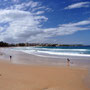 The beach facing west