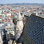 View of Vienna, including the roof of Stephansdom.