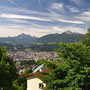 Our first view from Hungerberg, with Innsbruck below.