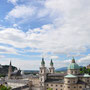 The cathedral seen from the stairs to Hohensalzburg Fortress.