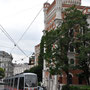 A streetcar in front of Rossauer Kasserne.