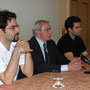 Insegnanti con Carlo Rambaldi nel Corso di Effetti Speciali organizzato dalla Puglia Film Commission (Bari, 2005)