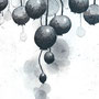 雨だれの音　145×90mm　銅版画(エッチング、アクアチント)