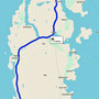 Fahrt durch Yell vom Ulsta Ferry Terminal nach Norden zum Gutcher Ferry Terminal
