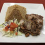 Arroz con consome y Pernil