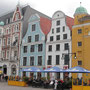 Schöne Giebelhäuser in der Kröpeliner Straße in Rostock