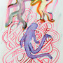 "drawing"  2014, Ink, Acryl, Aquarell, Paper, 42 x 29,7 cm 