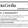 Festa di Santa Cecilia 2017, 2 dicembre