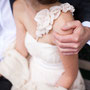 Süßes Brautkleid aus blass-pinkem Seiden-Georgette und Seiden-Stretch-Satin