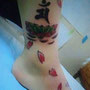 蓮と梵字　刺青