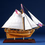 35-17  レゾリューション　 HMS RESOLUTION　  年代  　18世紀初  　  船籍  イギリス　　  縮尺 1/70     素材　  自作　  Scratch built    製作者  松下 利夫   Toshio Matsushita