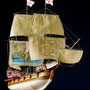 35-10 エリザベスのガレオン　  ELIZABETH GALLEON　　 年代  　16世紀後半  　 船籍  イギリス  　 縮尺 1/75     キットメーカー　アマティ  amati    製作者  赤道 達也　 Tatsuya Akamichi   　