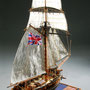 34-35 ハンター  HUNTER　　国　籍   nationality     イギリス 建造年   age     1797 縮　尺   scale    1/72 製作方法 scratchbuilt     自作 製 作： 塩谷 敏夫　Toshio Shioya