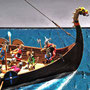 32-28 バイキング船 Viking Ship　　年代：10世紀  製作者：    安藤雅浩  製作期間：  1年  ジオラマ