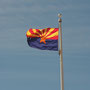De Arizona vlag wappert ons welkom 