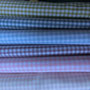 Webstoffe Vichykaro: weiß-blassrosé, weiß-pink, weiß-lila, weiß-hellblau, weiß-dunkelgraublau, weiß-grün