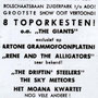 Ankondiging voor optreden op 30 april en 5 mei 1962 van 8 orkesten in het Zuiderpark