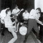 The Giants (1960/61) jamparty vlnr: Henk Smitskamp, Hans de Wekker(sax), Walter Fick, Ton Dijkmans, Wil vd Hurk