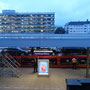 Hamburg-Altona. Aus dem Hotelfenster blicken wir auf den Bahnhof.