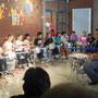 Drum group concert on tom and snares at Tami Oelfgen School