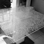 Table en verre extra blanc fusionné 1m x 1m