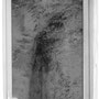 Porte d'entrée avec motif photo d'une chute d'eau en négatif, montée en double vitrage, 1,50m x 0,85