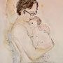 Andi mit Marina - in Aquarell