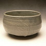WARREN MACKENZIE - BOWL, STONEWARE, BRUSHED SLIP, BLUE-GREY GLAZE, STAMPED - 7.5cmH x 12cmD, 0.3kg - #WM6R